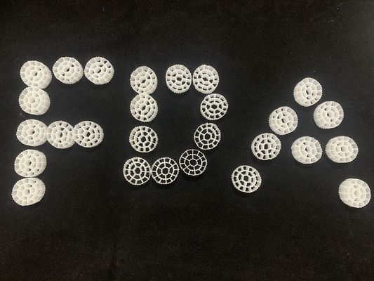 White 25X4mm Biological Moving Bed Filter Anaerobic
