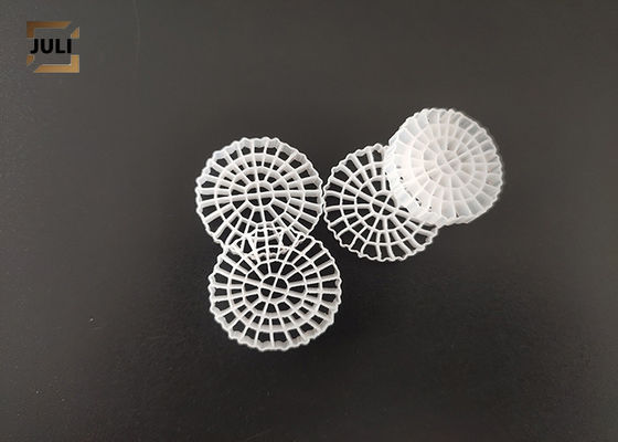 Virgin HDPE Material 25x4MM MBBR Filter Media For Sewage Treatment